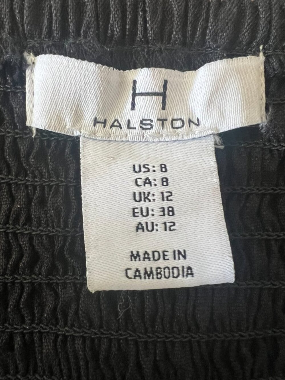 Vintage Y2K Halston Black Linen Blend Mini Dress Minimalist 90s LBD - Picture 4 of 5
